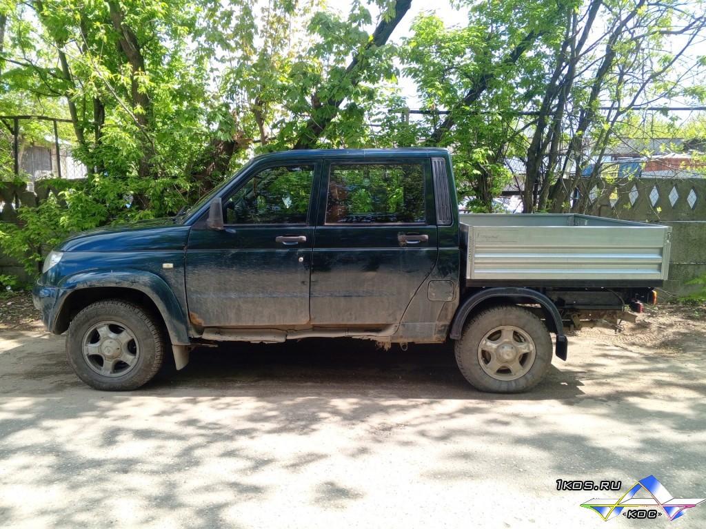 Новый кузов для УАЗа Пикапа с оцинкованными бортами.