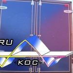 Ворота с синим композитом.