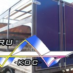 Ворота с синим композитом.