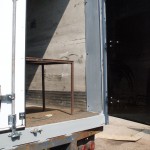 Ворота  из алюминиевых композитных панелей.