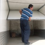 Ворота  из алюминиевых композитных панелей.